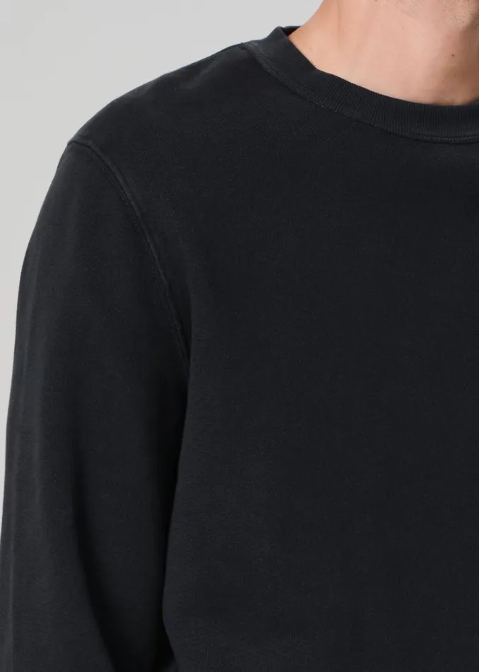 Citizens Of Humanity Vintage Crewneck Sweatshirt In Washed Black Men Shirts