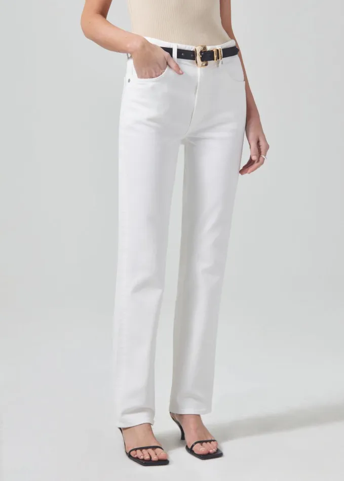 Citizens Of Humanity Zurie Straight In Soft White Women Jeans