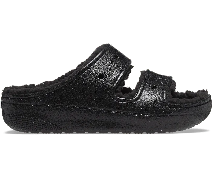 Classic Cozzzy Glitter II Sandal Black Men Crocs Slides