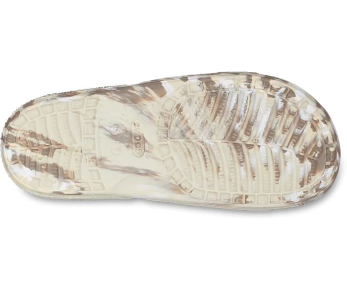 Classic Marbled Slide Bone Multi Women Crocs Slides