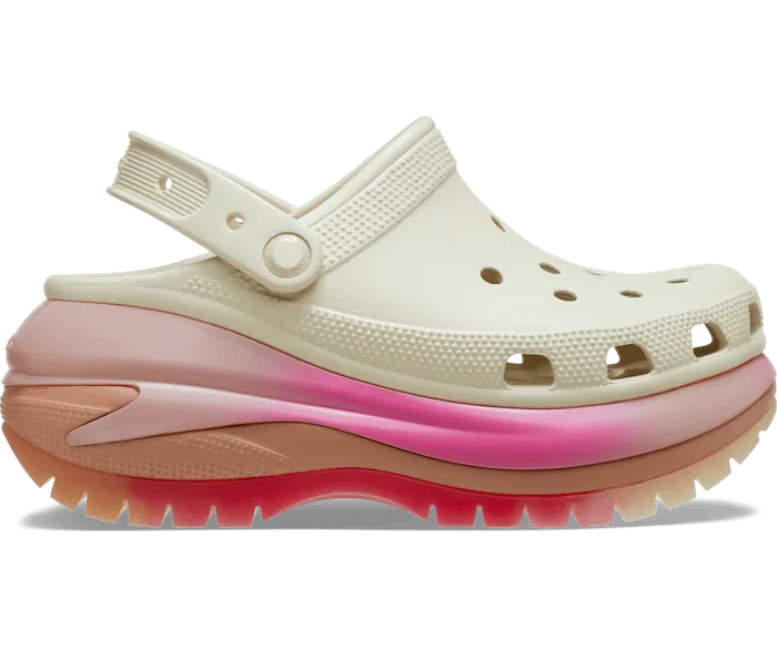 Classic Mega Crush Color Dip Clog Bone Multi Women Crocs Clogs