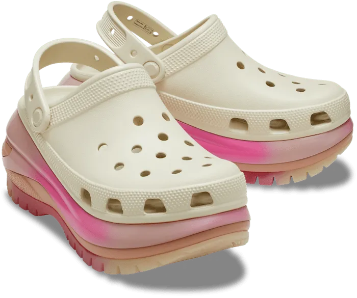 Classic Mega Crush Color Dip Clog Bone Multi Women Crocs Clogs