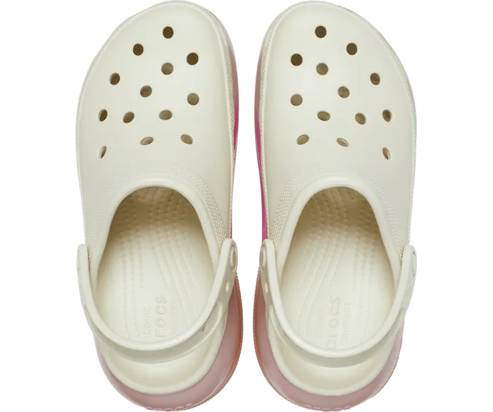 Classic Mega Crush Color Dip Clog Bone Multi Women Crocs Clogs