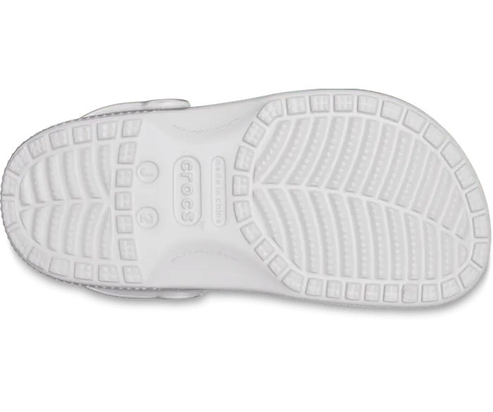 Classic Metallic Clog Silver Metallic Kids Crocs Clogs