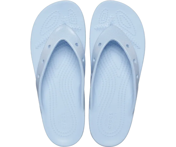 Classic Platform Meta Pearl Flip Blue Calcite Women Crocs Sandals