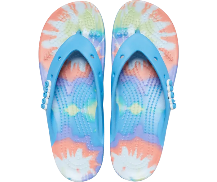 Classic Platform Tie Dye Graphic Flip Oxygen Multi Women Crocs Platforms 038 Wedges