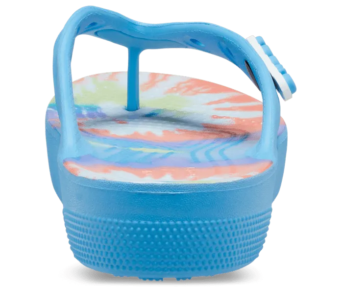 Classic Platform Tie Dye Graphic Flip Oxygen Multi Women Crocs Platforms 038 Wedges