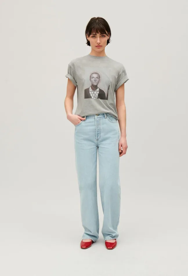 Claudie Pierlot 29 Me039s Of The Month TShirt 8211 042924 Mottled Grey Women TShirts