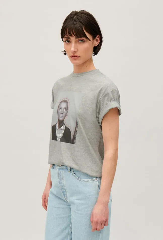 Claudie Pierlot 29 Me039s Of The Month TShirt 8211 042924 Mottled Grey Women TShirts