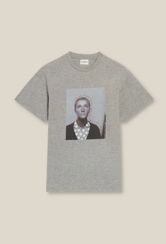 Claudie Pierlot 29 Me039s Of The Month TShirt 8211 042924 Mottled Grey Women TShirts