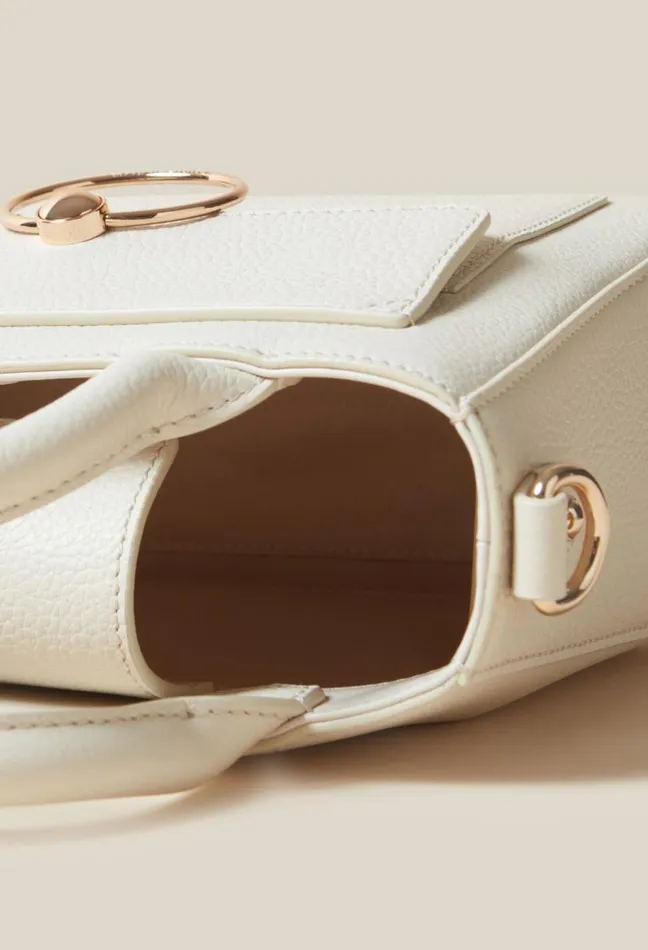 Claudie Pierlot Anouck Grained Leather Bag Oats Women Crossbody Bags Claudie Pierlot Anouck Grained Leather Bag Oats Women Crossbody Bags