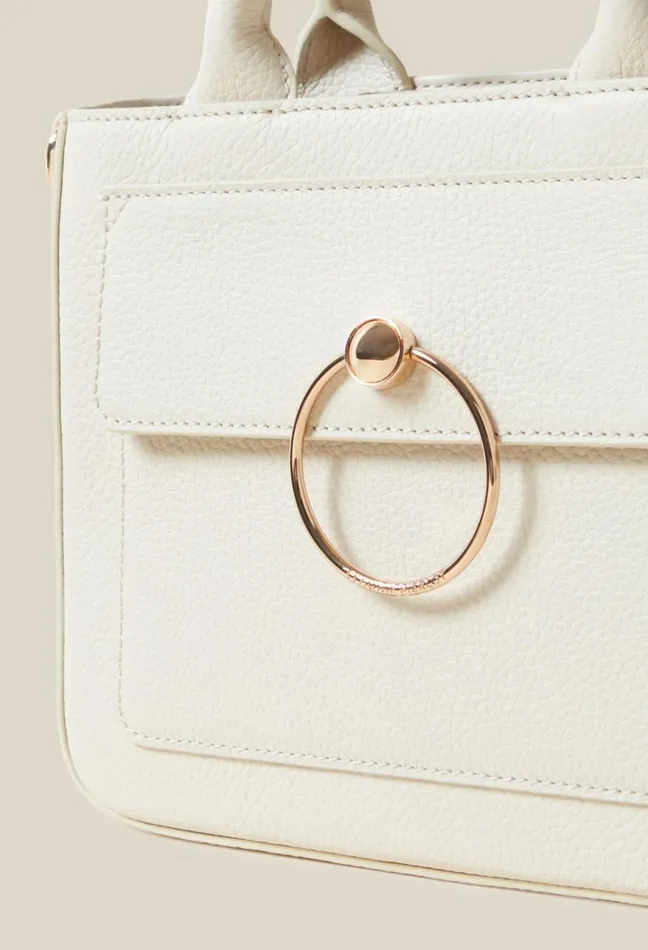 Claudie Pierlot Anouck Grained Leather Bag Oats Women Crossbody Bags Claudie Pierlot Anouck Grained Leather Bag Oats Women Crossbody Bags