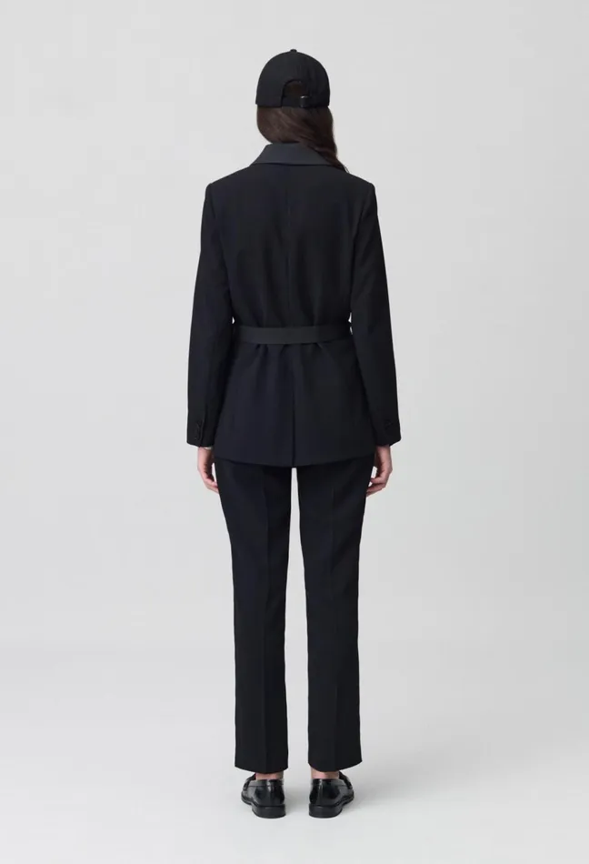 Claudie Pierlot Belted Tailored Jacket Black Women Blazers