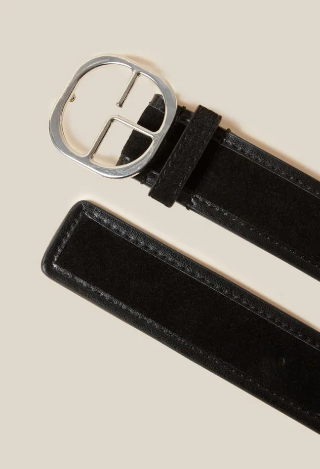 Claudie Pierlot Black Suede Leather Belt Women Belts Claudie Pierlot Black Suede Leather Belt Women Belts