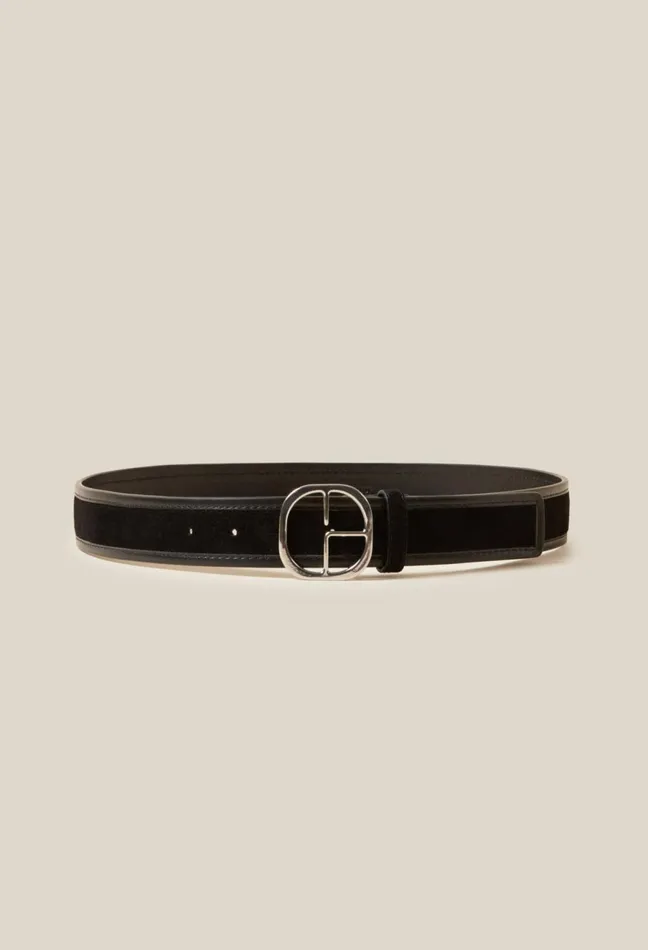 Claudie Pierlot Black Suede Leather Belt Women Belts Claudie Pierlot Black Suede Leather Belt Women Belts