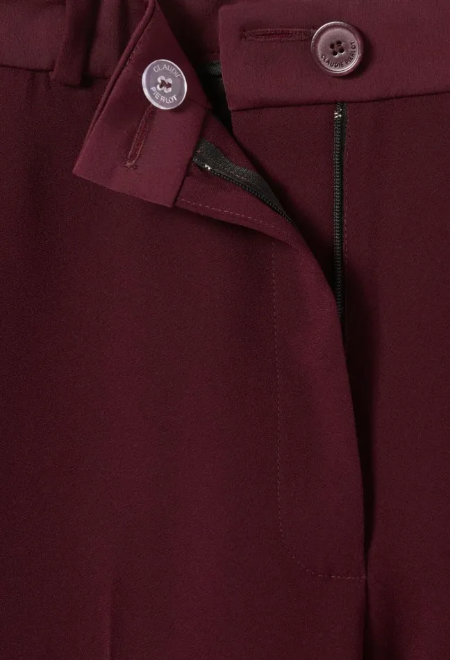 Claudie Pierlot CigaretteCut Tailored Trousers Burgundy Women Jeans And Trousers Claudie Pierlot CigaretteCut Tailored Trousers Burgundy Women Jeans And Trousers