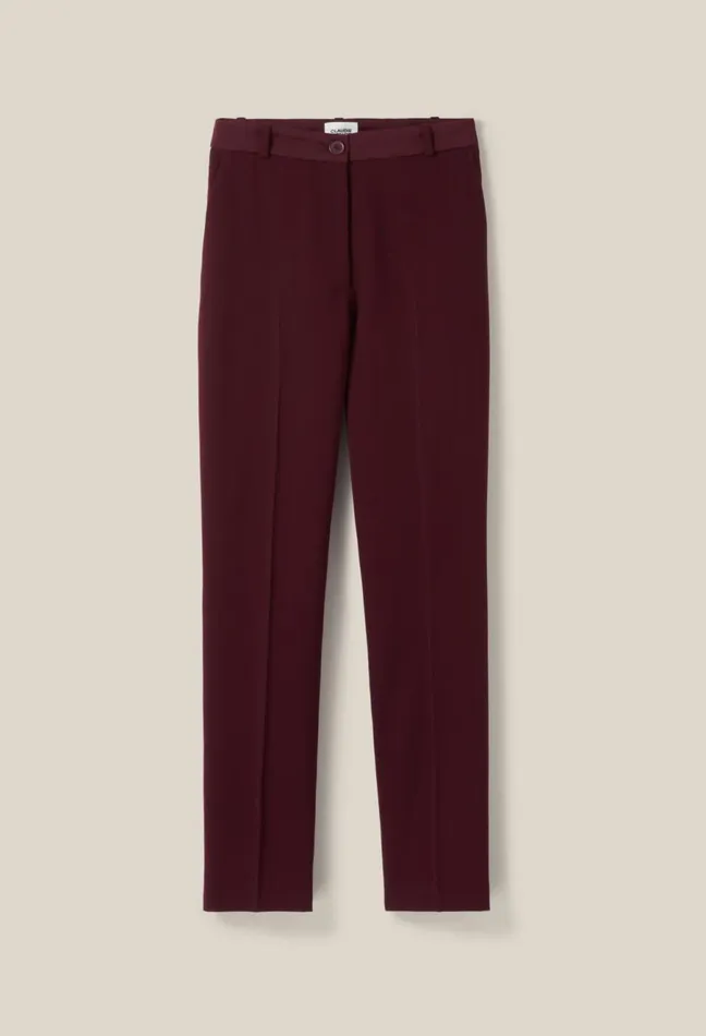 Claudie Pierlot CigaretteCut Tailored Trousers Burgundy Women Jeans And Trousers Claudie Pierlot CigaretteCut Tailored Trousers Burgundy Women Jeans And Trousers