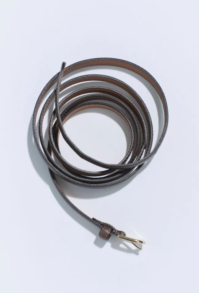 Claudie Pierlot Fine Leather Belt Brown Women Belts Claudie Pierlot Fine Leather Belt Brown Women Belts