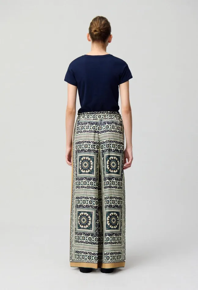 Claudie Pierlot Flowing WideLeg Print Trousers Dark Print Women Jeans And Trousers