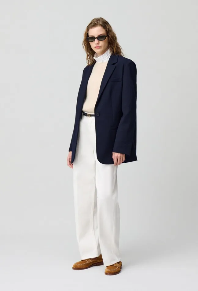 Claudie Pierlot Oversized Blazer Navy Women Blazers