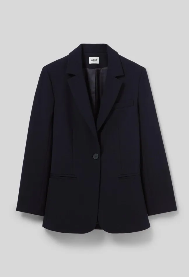 Claudie Pierlot Oversized Blazer Navy Women Blazers Claudie Pierlot Oversized Blazer Navy Women Blazers