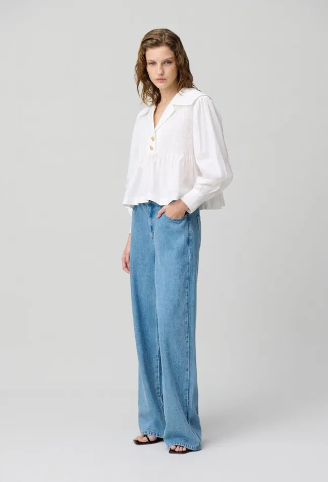Claudie Pierlot Ruffled Blouse White Women Tops And Shirts