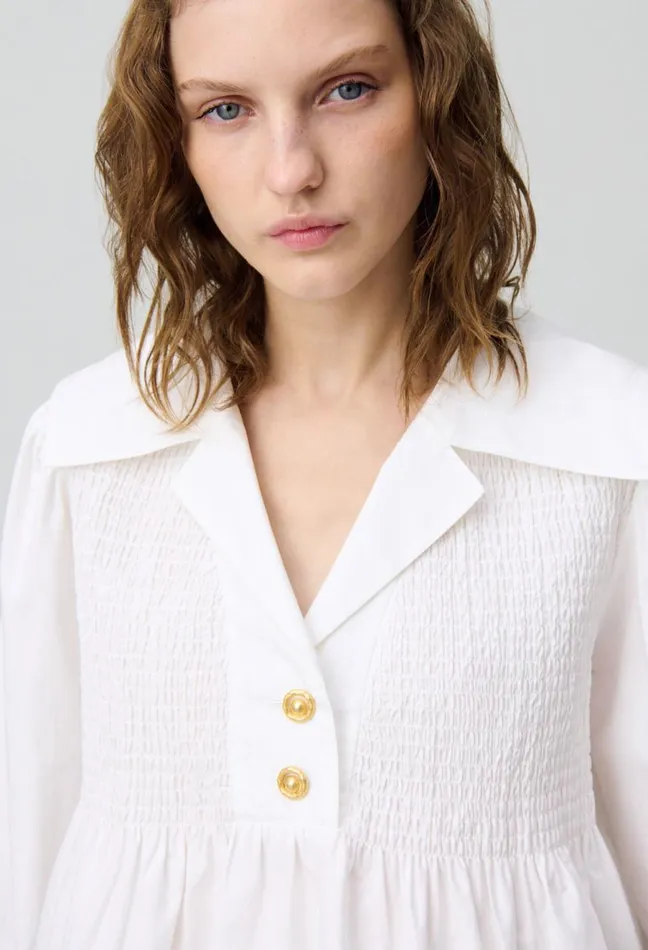 Claudie Pierlot Ruffled Blouse White Women Tops And Shirts