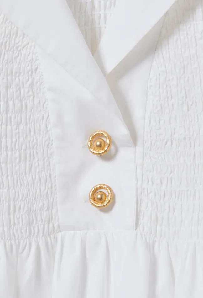 Claudie Pierlot Ruffled Blouse White Women Tops And Shirts