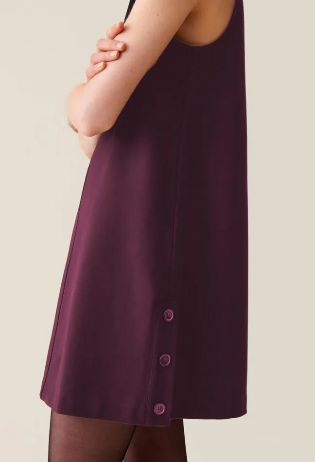 Claudie Pierlot Sleeveless Short Dress Burgundy Women Dresses Claudie Pierlot Sleeveless Short Dress Burgundy Women Dresses