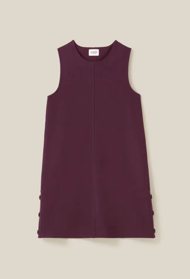 Claudie Pierlot Sleeveless Short Dress Burgundy Women Dresses Claudie Pierlot Sleeveless Short Dress Burgundy Women Dresses