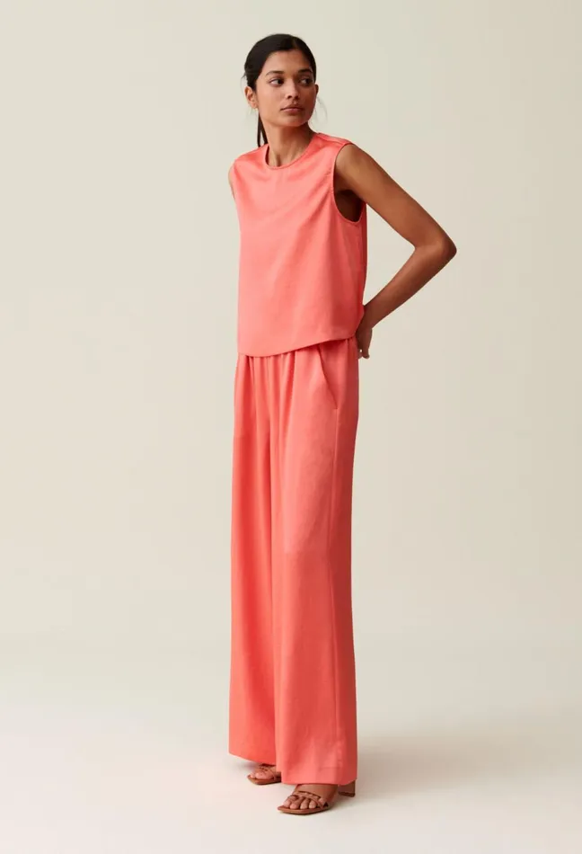 Claudie Pierlot Sleeveless Top With Open Back Mandarin Women Tops And Shirts