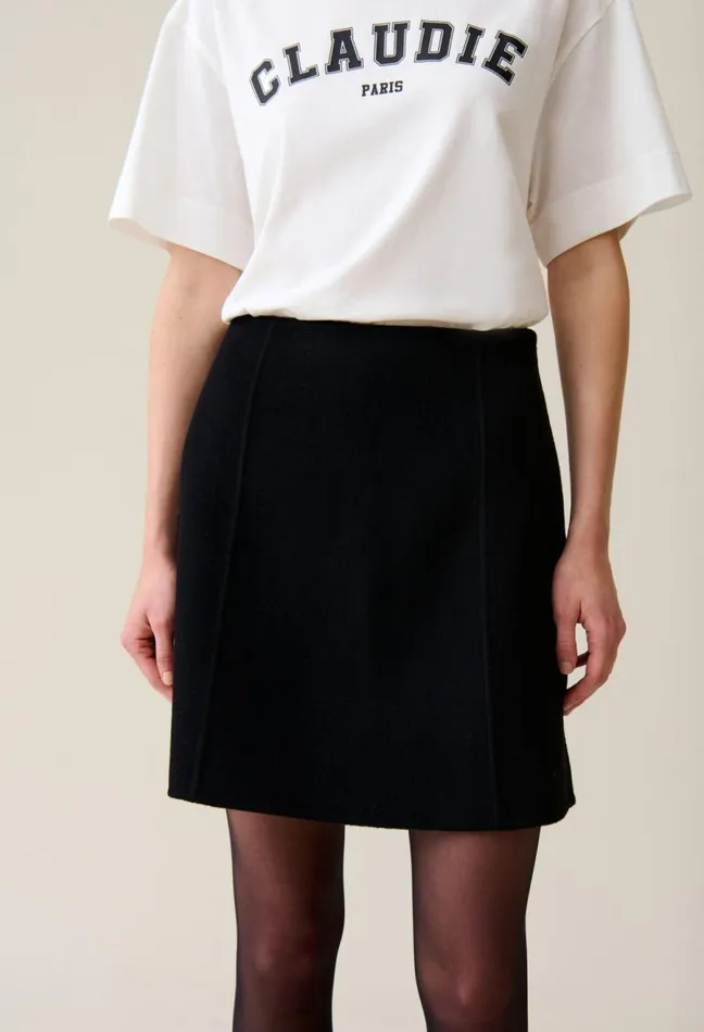 Claudie Pierlot Straight Mini Skirt Black Women Skirts And Shorts
