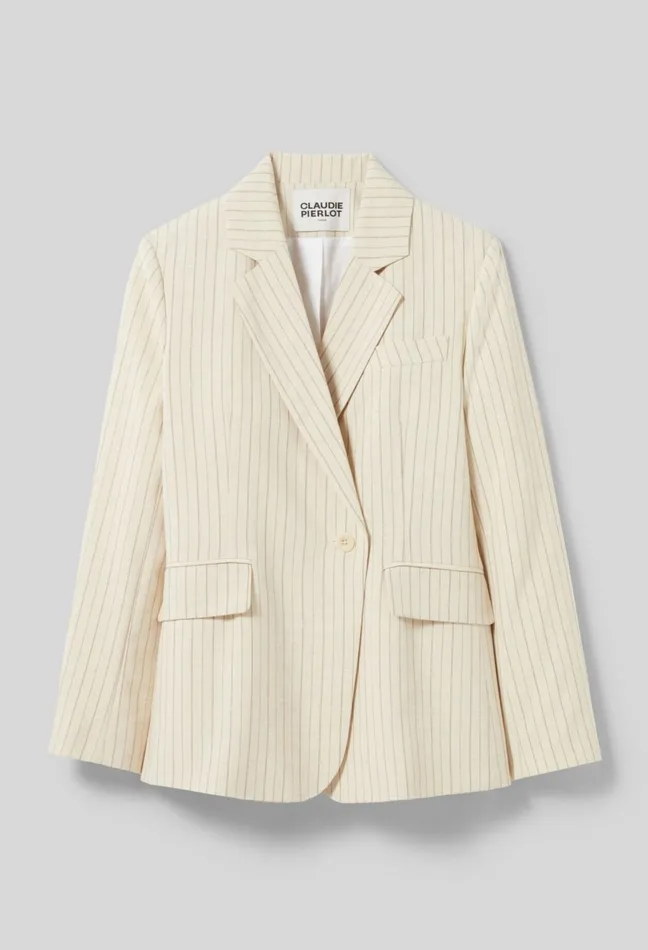 Claudie Pierlot Striped Blazer Dualcolor Women Blazers