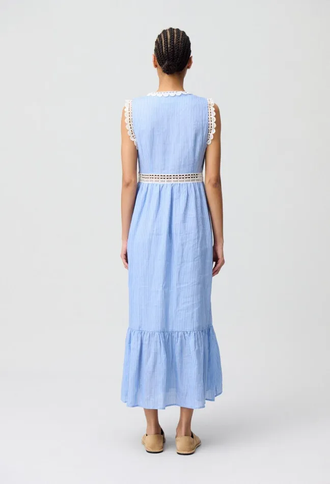Claudie Pierlot Striped Lace Maxi Dress Dualcolor Women Dresses