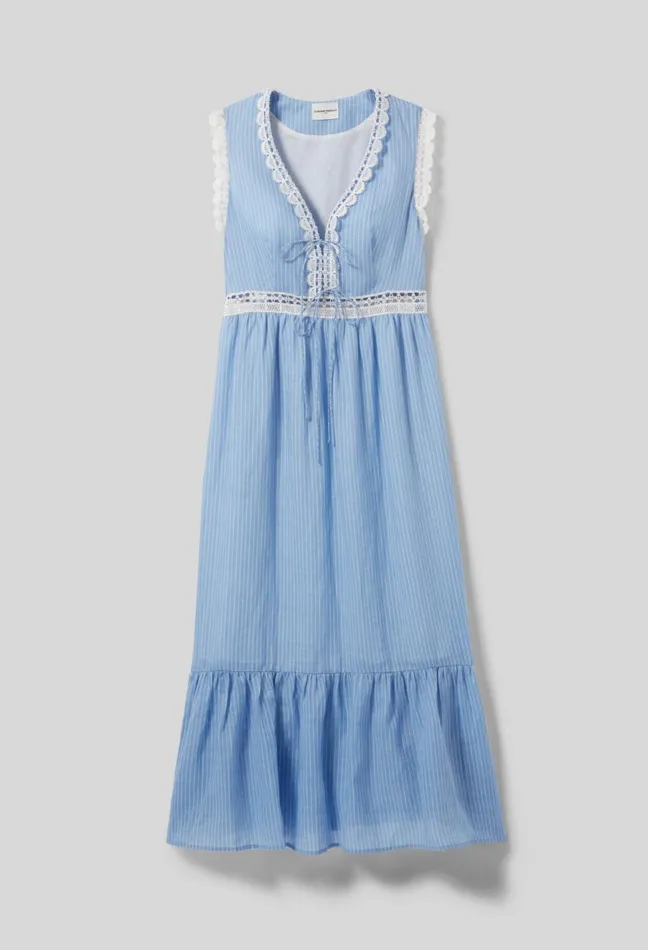 Claudie Pierlot Striped Lace Maxi Dress Dualcolor Women Dresses
