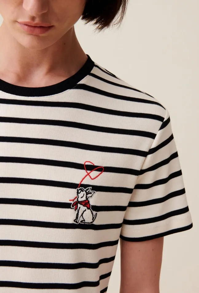 Claudie Pierlot Striped Midi Jean Dress Dualcolor Women Dresses Claudie Pierlot Striped Midi Jean Dress Dualcolor Women Dresses