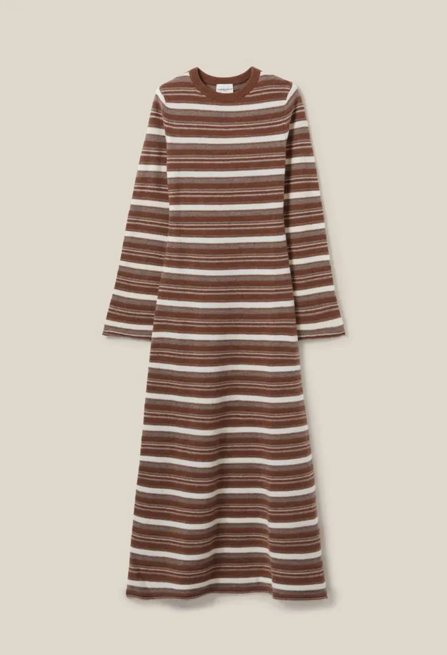 Claudie Pierlot Striped Wool Dress Multicolored Women Dresses Claudie Pierlot Striped Wool Dress Multicolored Women Dresses