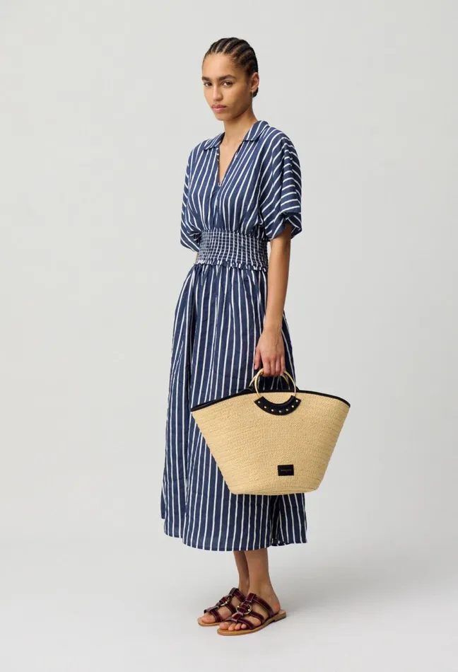 Claudie Pierlot Striped Wrap Dress Dualcolor Women Dresses