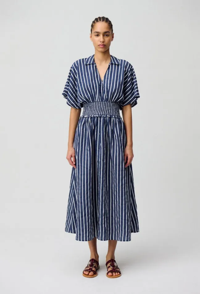 Claudie Pierlot Striped Wrap Dress Dualcolor Women Dresses Claudie Pierlot Striped Wrap Dress Dualcolor Women Dresses