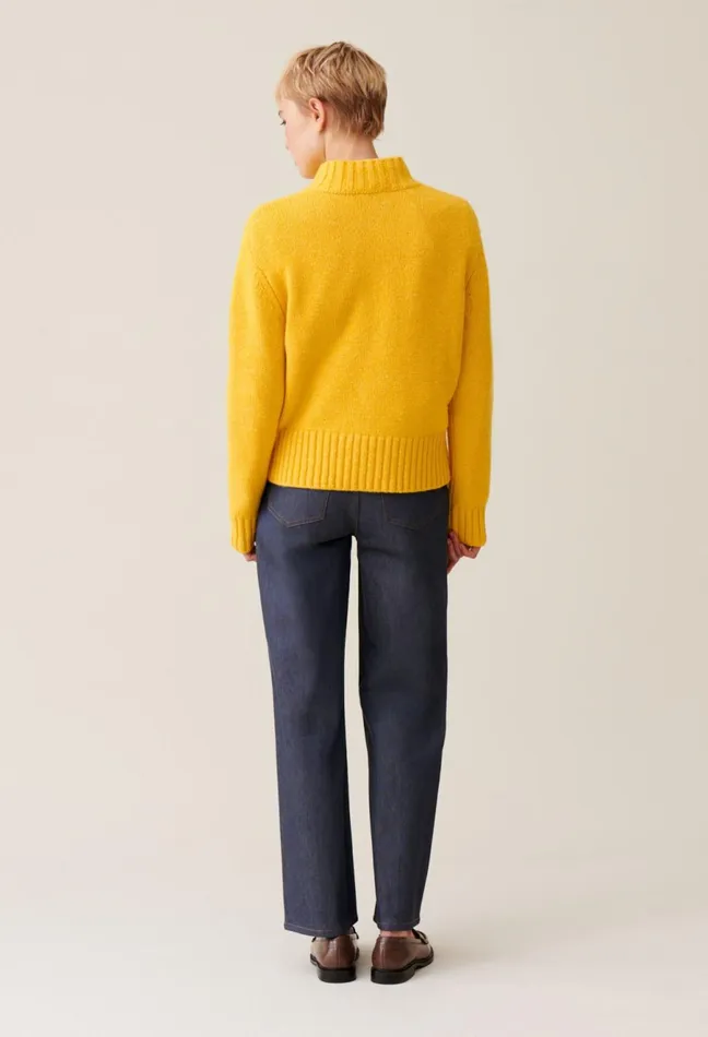 Claudie Pierlot Turtleneck Sweater Yellow Women Knitwear And Cardigans
