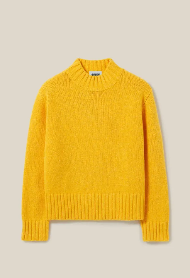 Claudie Pierlot Turtleneck Sweater Yellow Women Knitwear And Cardigans