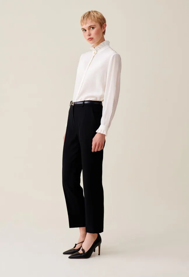 Claudie Pierlot Victorian Collar Blouse Ecru Women Tops And Shirts Claudie Pierlot Victorian Collar Blouse Ecru Women Tops And Shirts