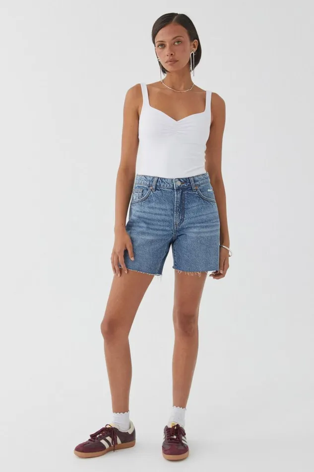 Clothing Supr Denim Shorts and Skirts 90 S Cut Off Denim Short Stella Blue