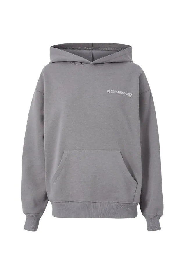 Clothing Supr Hoodies and Trackies Paige Oversized Printed Hoodie Cement Greywilliamsburg