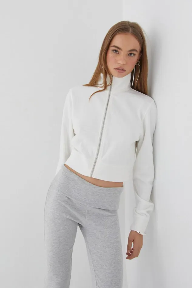 Clothing Supr Hoodies and Trackies Somer Zip Through Sweat Cloud White