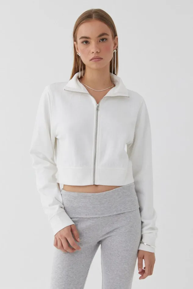 Clothing Supr Hoodies and Trackies Somer Zip Through Sweat Cloud White