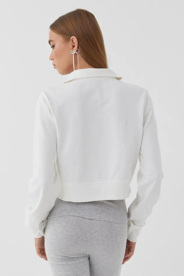 Clothing Supr Hoodies and Trackies Somer Zip Through Sweat Cloud White