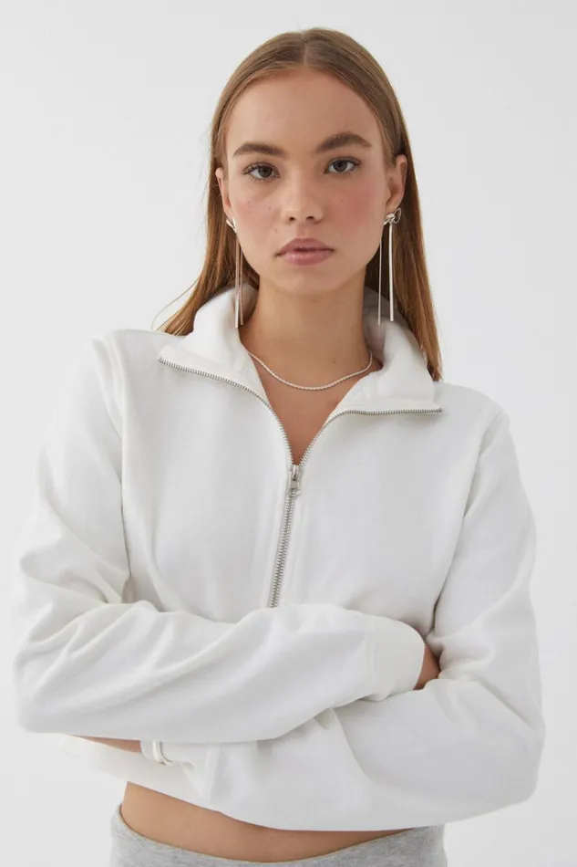 Clothing Supr Hoodies and Trackies Somer Zip Through Sweat Cloud White