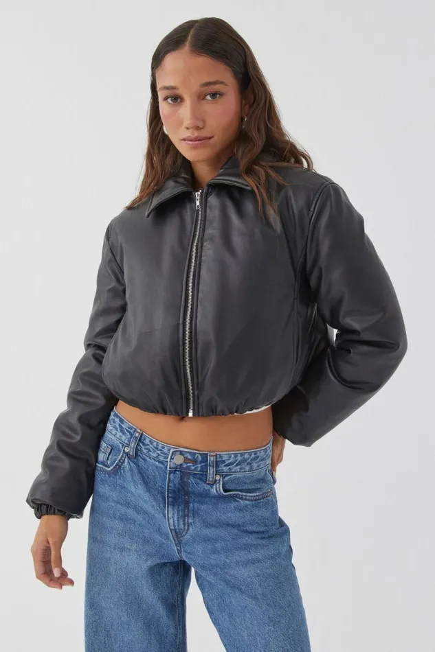 Clothing Supr Jackets and Puffers Lotti Puff Bomber Jacket Black