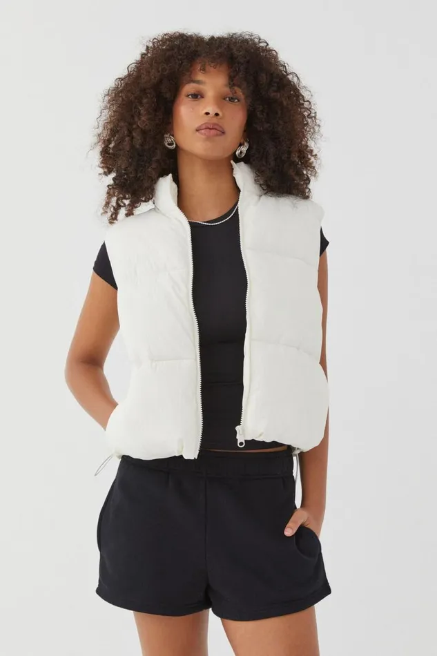 Clothing Supr Jackets and Puffers Recycled Puffer Vest Winter White